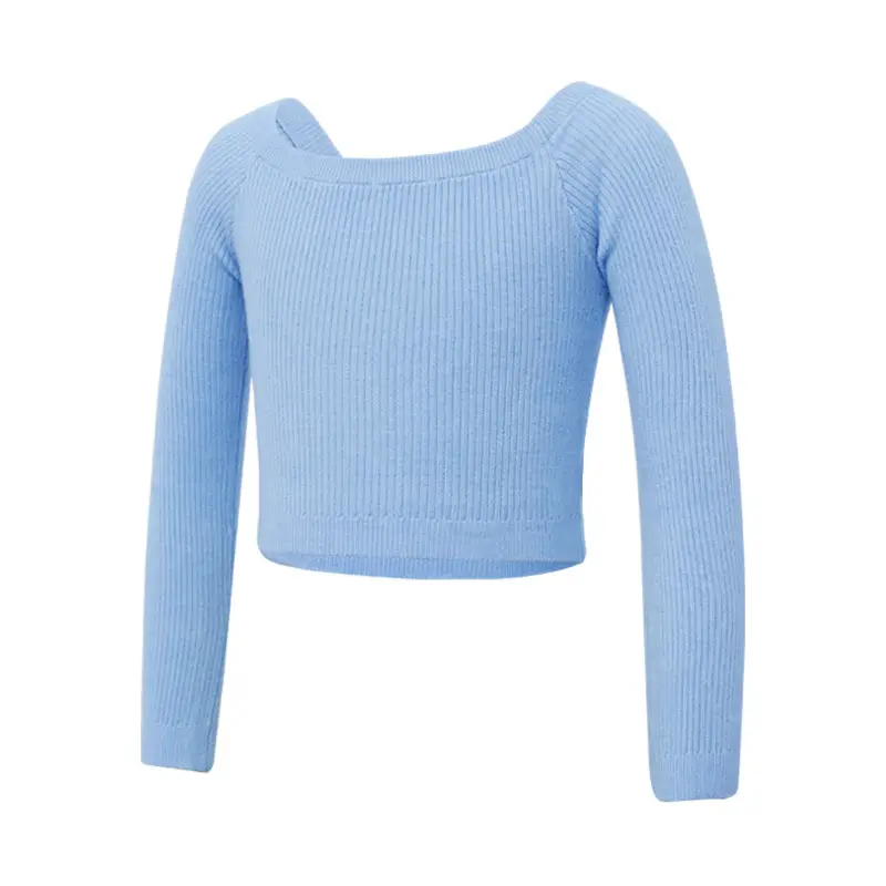 Girls Cotton V-Neck Sweaters Pink Blue Purple Grey - Image 5