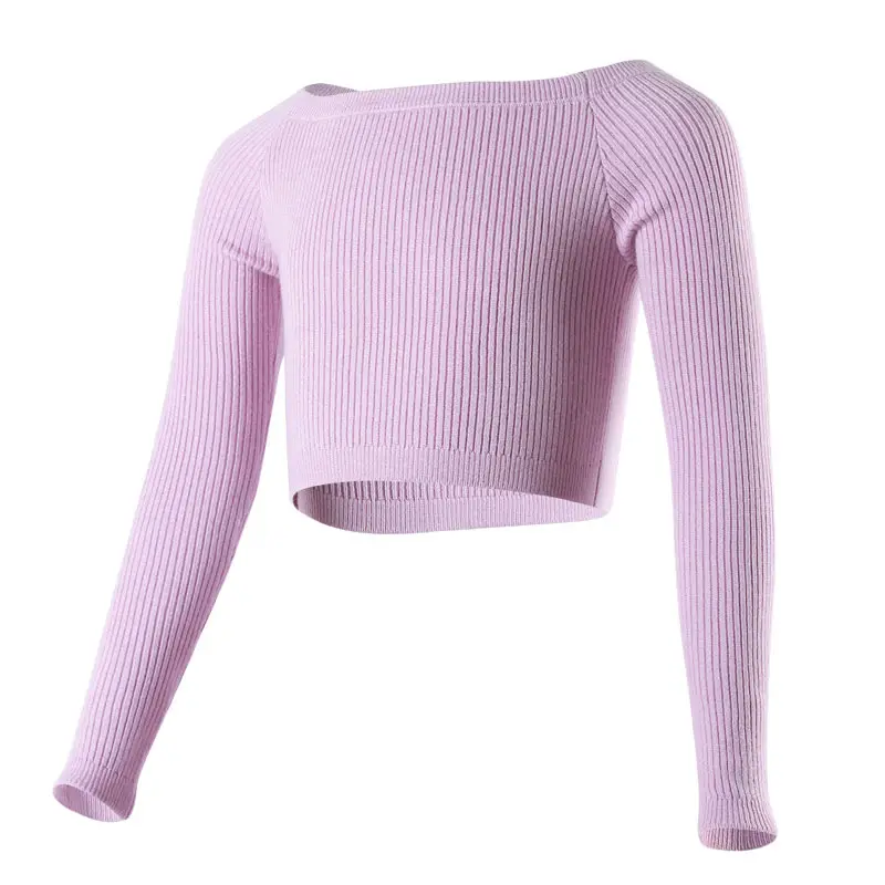 Girls Cotton V-Neck Sweaters Pink Blue Purple Grey - Image 6