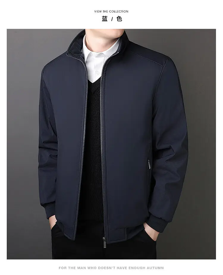 Men's Cross-Body Padded Coat Gray Velvet Padded Large — feature 12