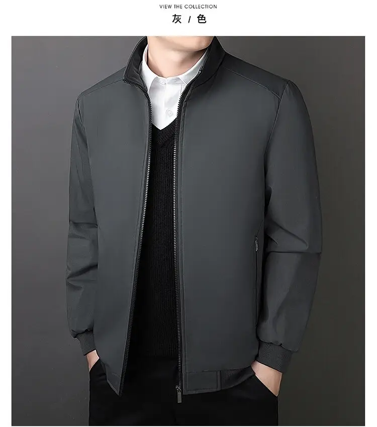 Men's Cross-Body Padded Coat Gray Velvet Padded Large — feature 15