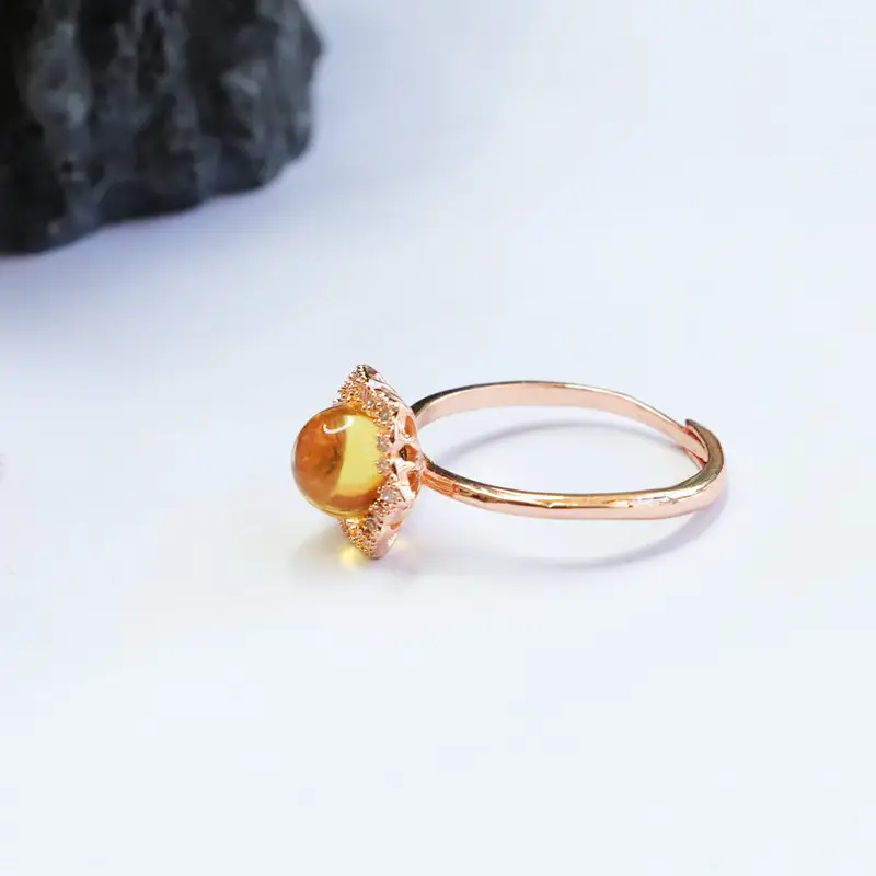 Guan Yu Natural Amber Ring for Women — feature 11