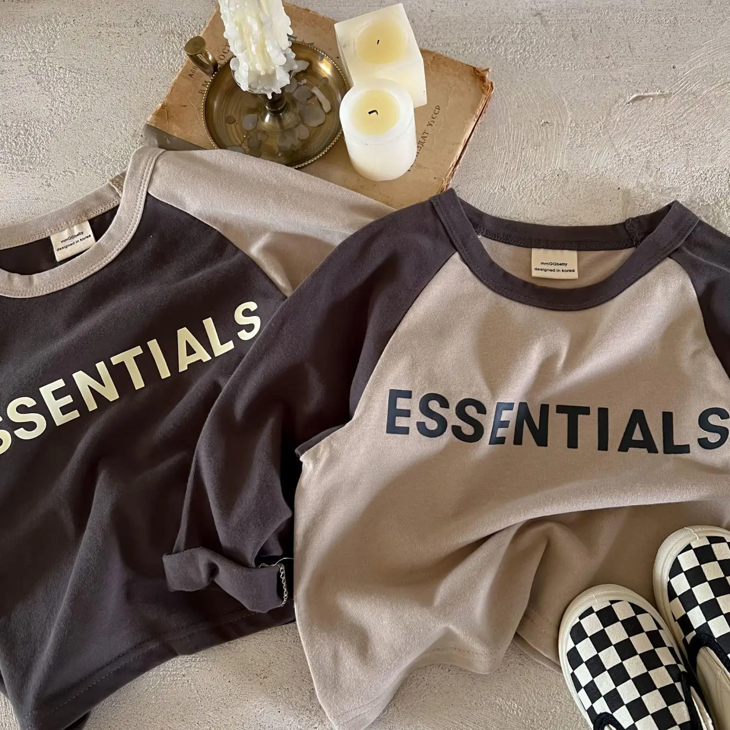 Children's Long Sleeve T-Shirt with "Essentials" Print - Image 3