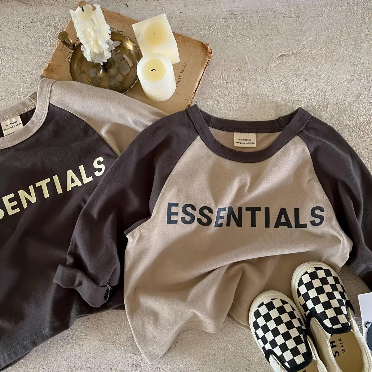 Children's Long Sleeve T-Shirt with "Essentials" Print — feature 2