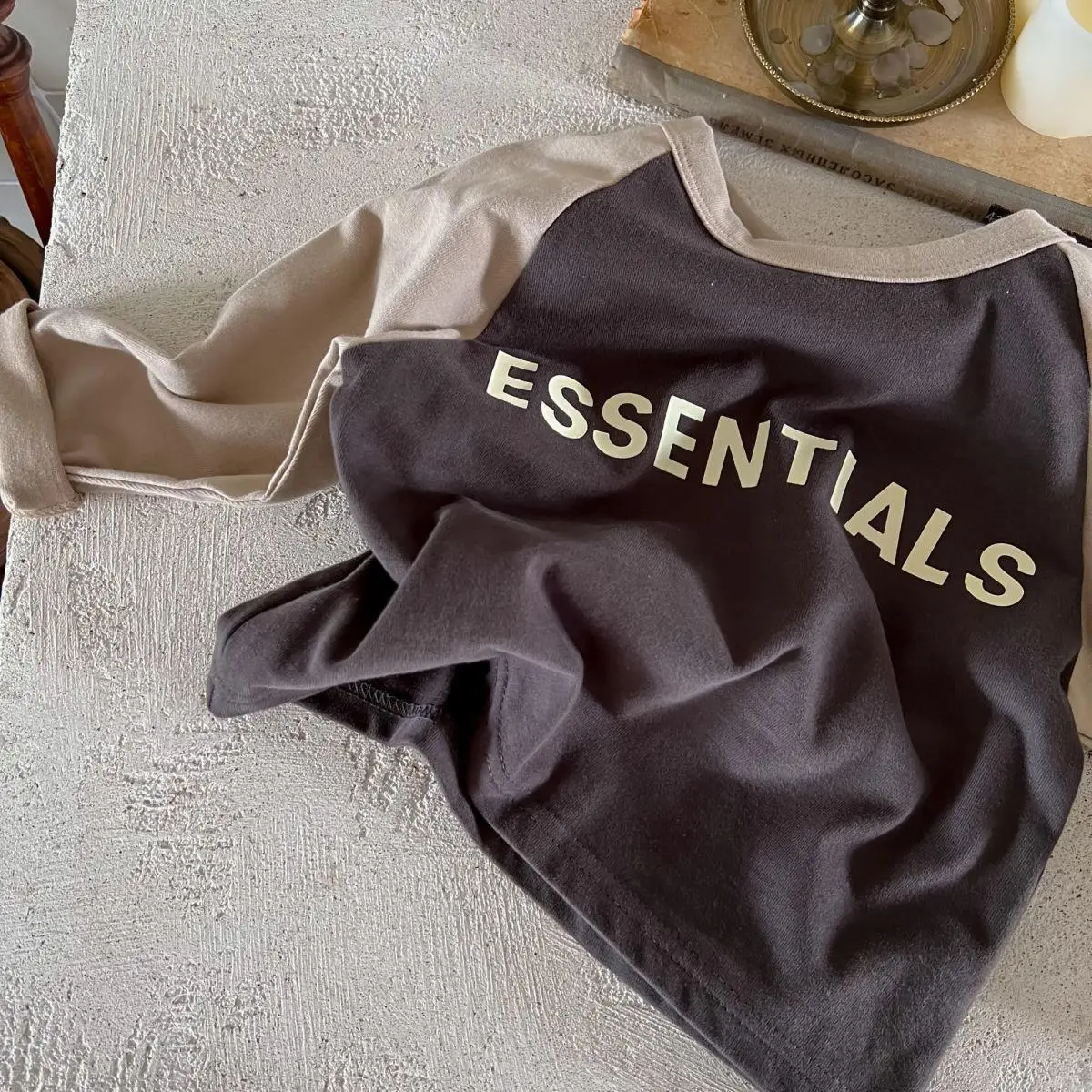 Children's Long Sleeve T-Shirt with "Essentials" Print — feature 5