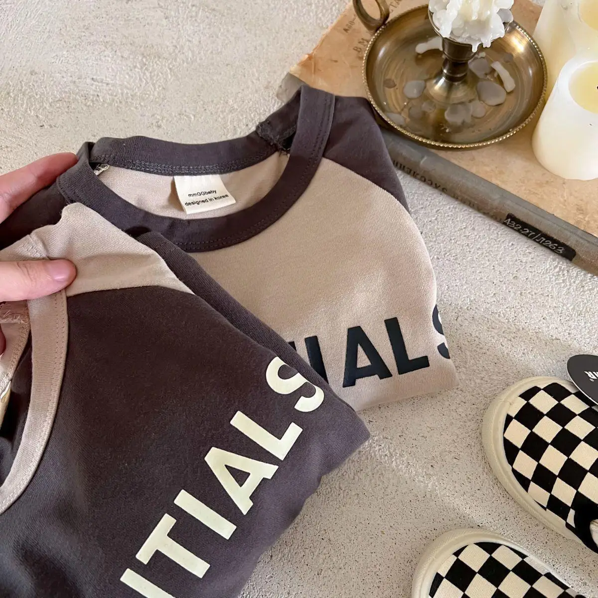 Children's Long Sleeve T-Shirt with "Essentials" Print — feature 9