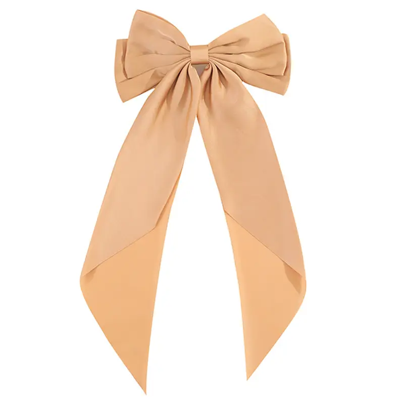 Retro Big Bow Hair Clip Navy Black Spring Clip - Image 17