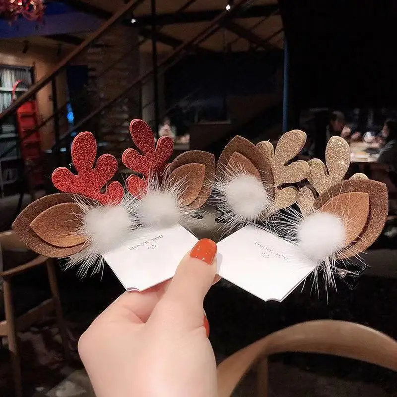 Cute Antler Hairpins for Girls New Year Spring Festival - Image 2