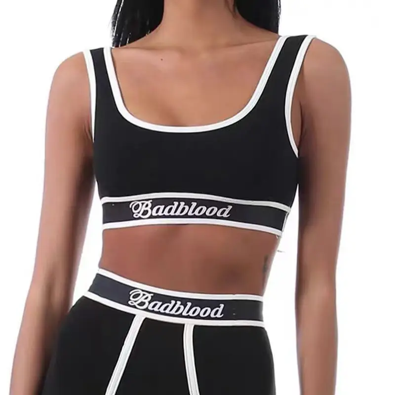 Korean Badblood Black Short Sleeve Vest for Women