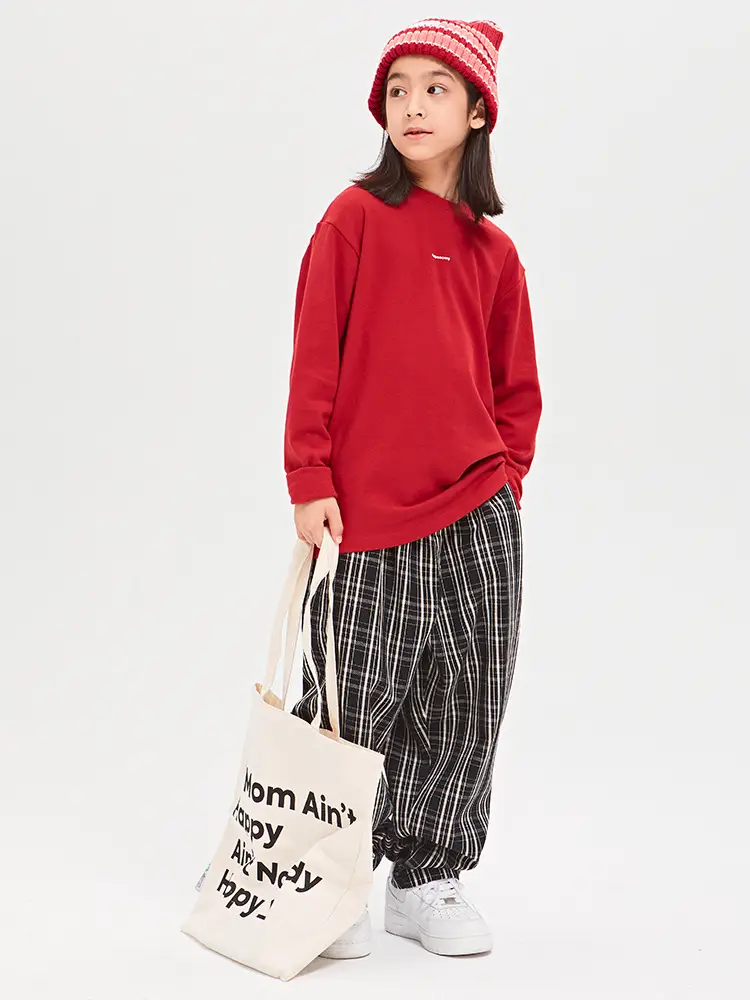 Red Long Sleeve T-Shirt for Girls Boys Medium Large