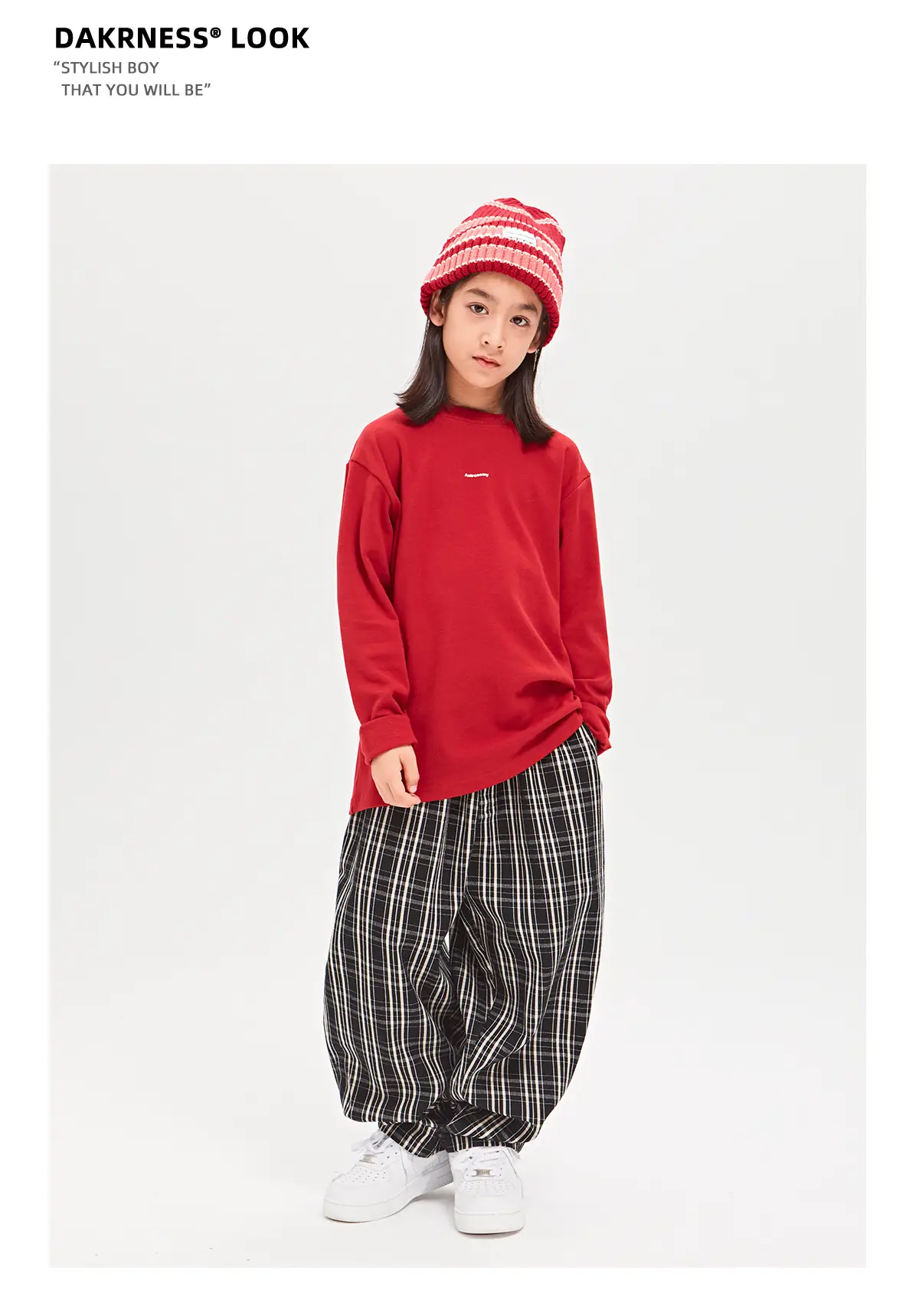 Red Long Sleeve T-Shirt for Girls Boys Medium Large — feature 18