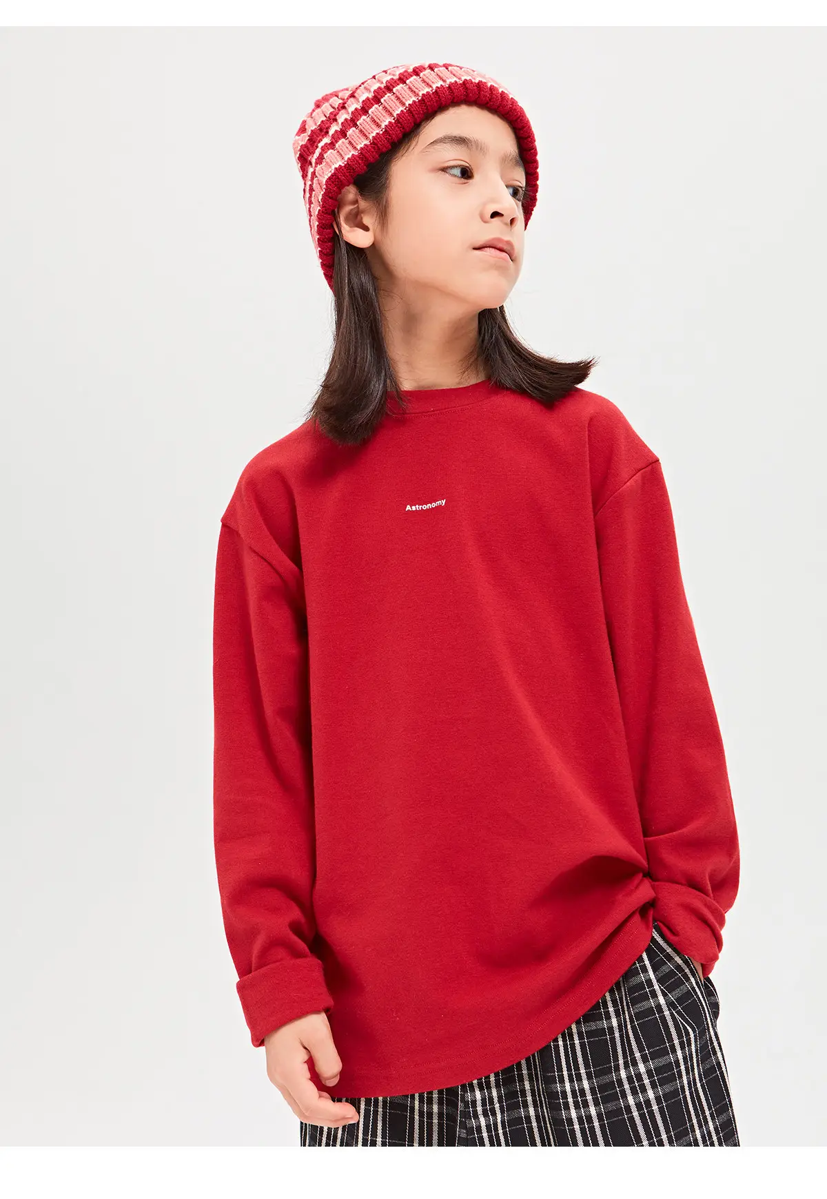 Red Long Sleeve T-Shirt for Girls Boys Medium Large — feature 20