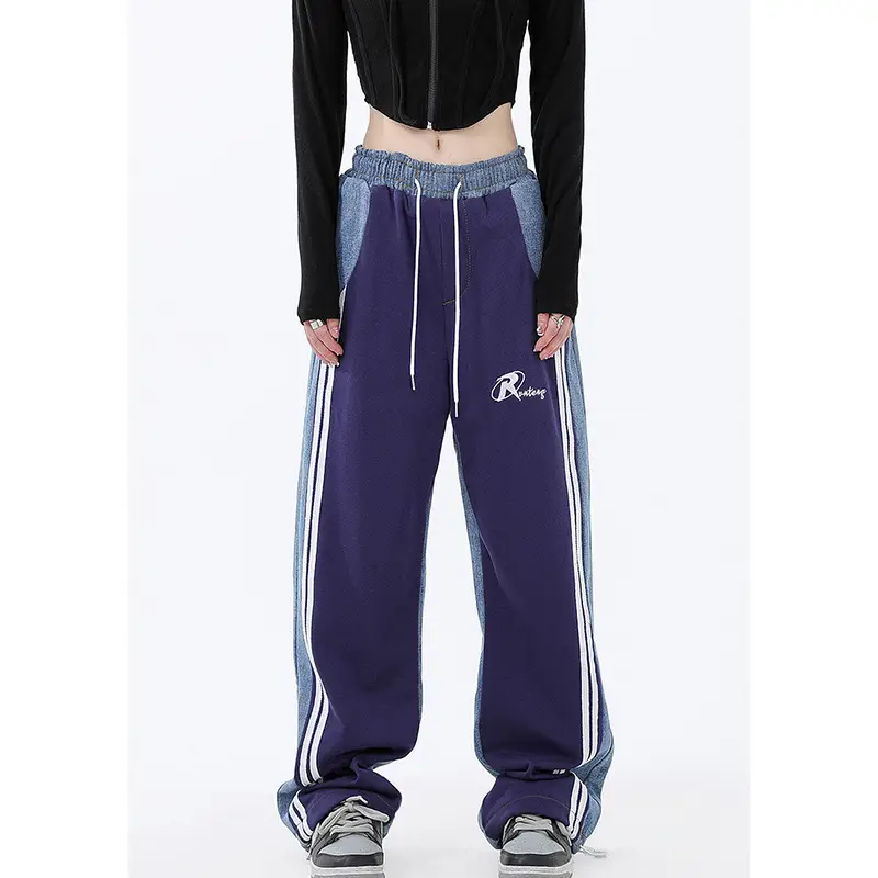 Women's 2023 Blue Jeans American Style Loose Wide-leg Pants — feature 17