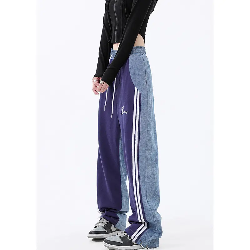 Women's 2023 Blue Jeans American Style Loose Wide-leg Pants — feature 18