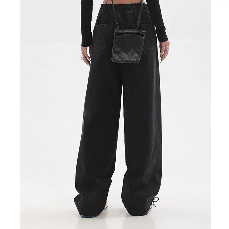 Women's 2023 Blue Jeans American Style Loose Wide-leg Pants — feature 4