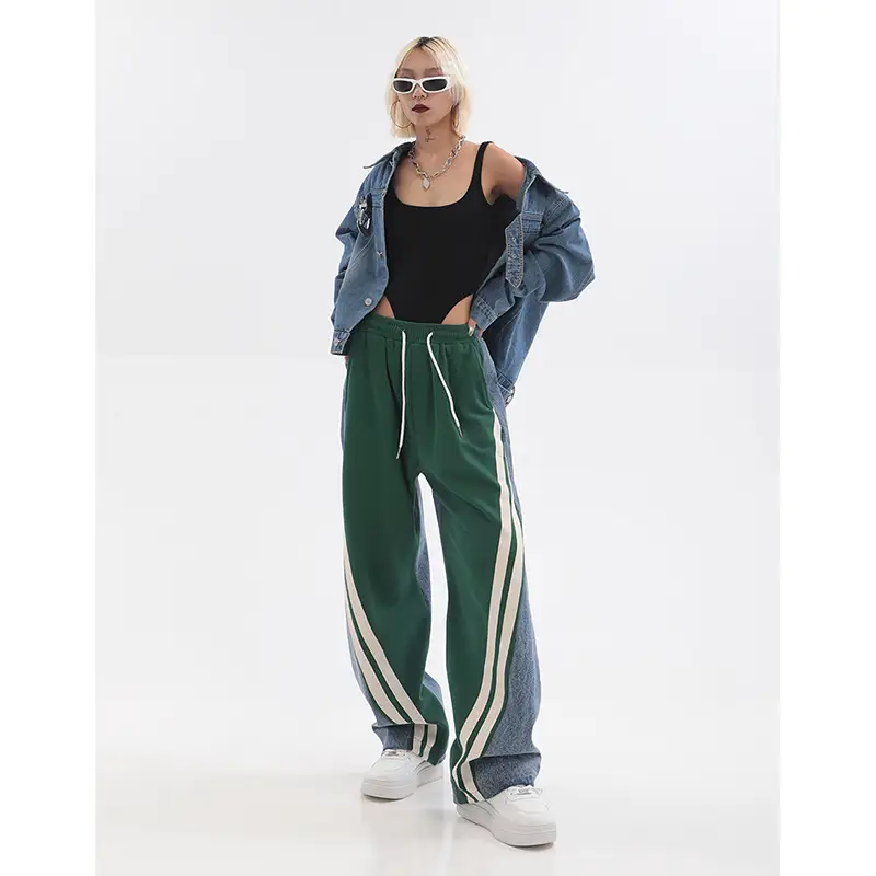 Women's 2023 Blue Jeans American Style Loose Wide-leg Pants — feature 6