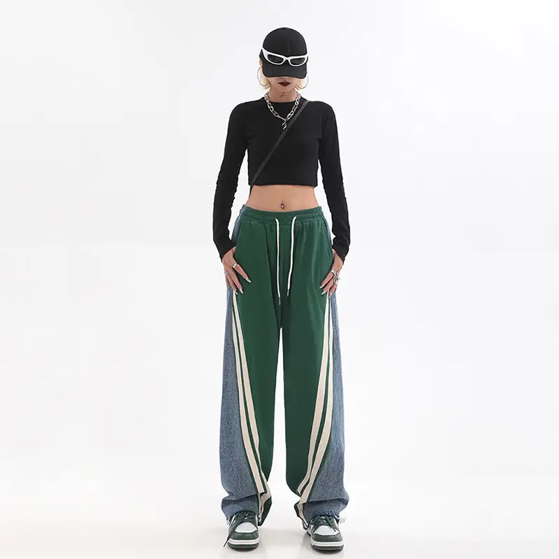 Women's 2023 Blue Jeans American Style Loose Wide-leg Pants — feature 7