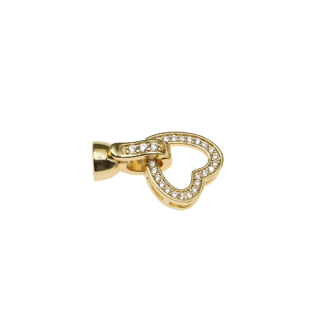 18K Gold Peach Heart Pearl Bracelet