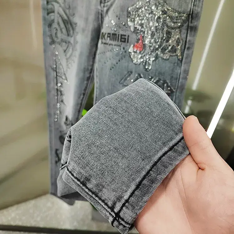 Men Fleece Lined Slim Fit Jeans Autumn Winter — feature 18