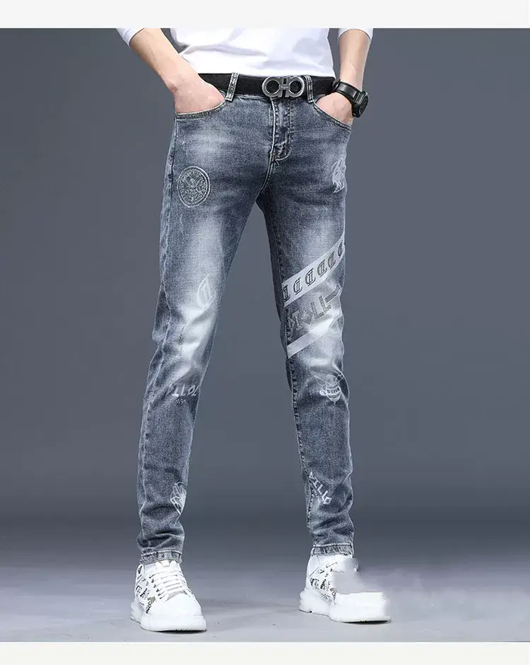 Men Fleece Lined Slim Fit Jeans Autumn Winter — feature 20