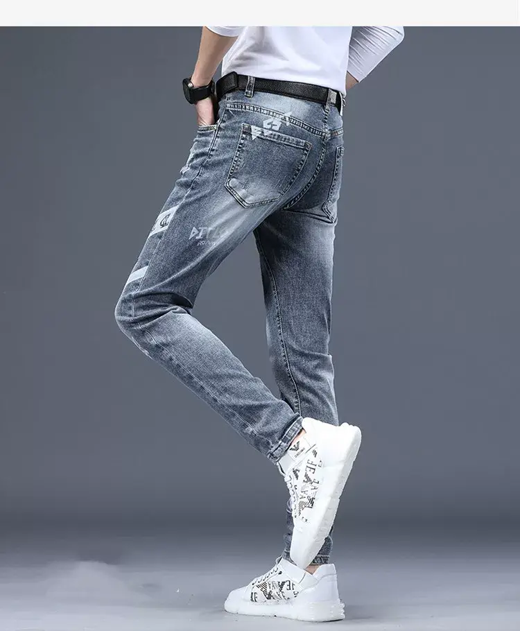 Men Fleece Lined Slim Fit Jeans Autumn Winter — feature 21