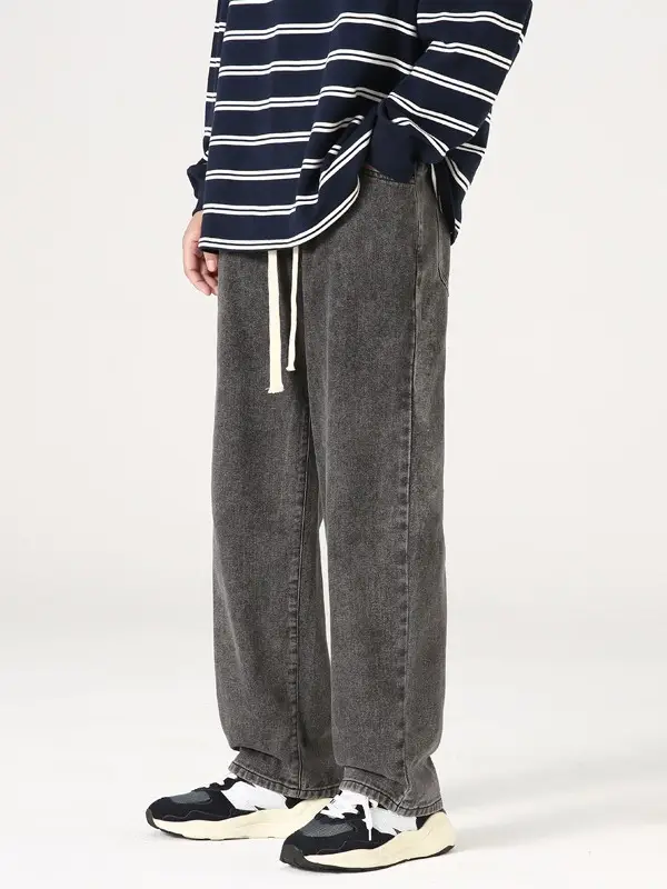 Xxbro Men's Vintage Wash Jeans Wide Leg Pants All Colors - Image 2