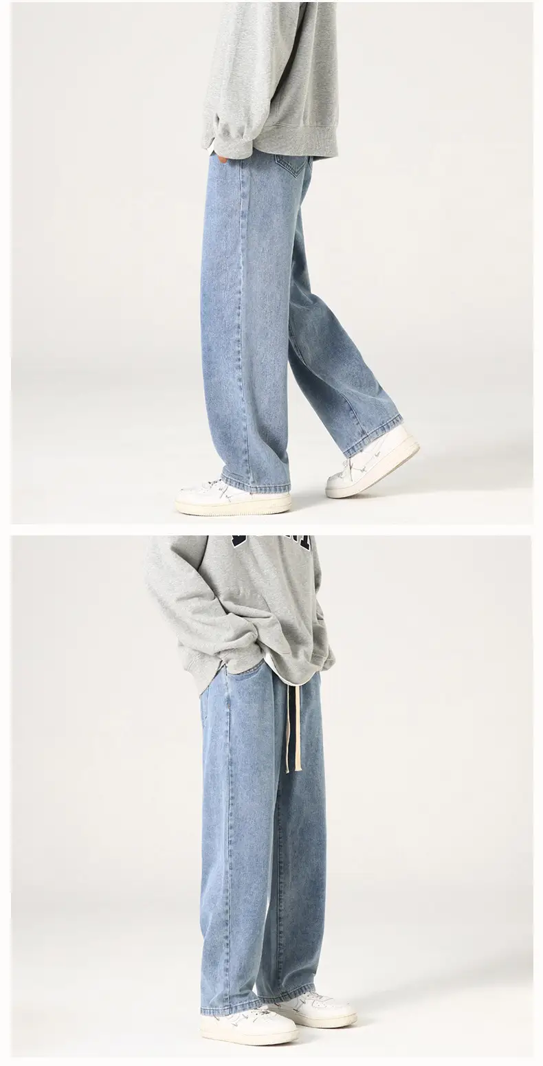 Xxbro Men's Vintage Wash Jeans Wide Leg Pants All Colors — feature 14