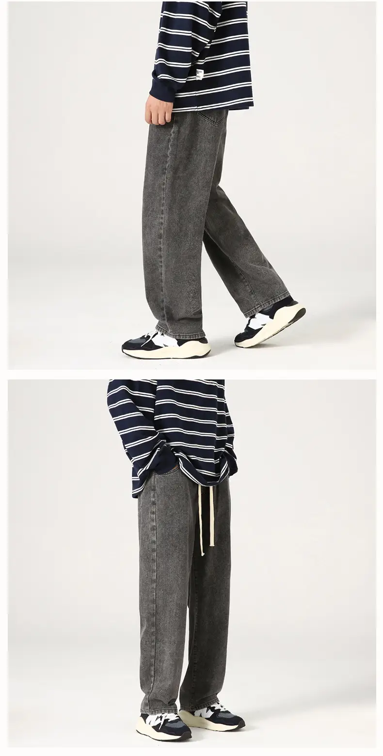 Xxbro Men's Vintage Wash Jeans Wide Leg Pants All Colors — feature 17
