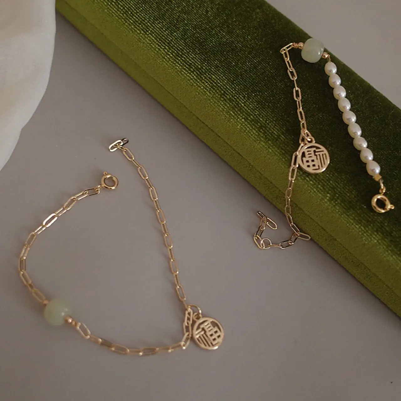 14K Gold Pearl Bracelet for Women's Gift - Image 9