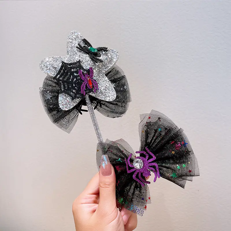 Halloween Bat Spider Web Headband with Ghost Design - Image 32