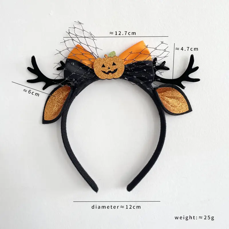 Halloween Bat Spider Web Headband with Ghost Design - Image 14