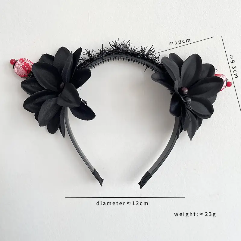 Halloween Bat Spider Web Headband with Ghost Design - Image 18