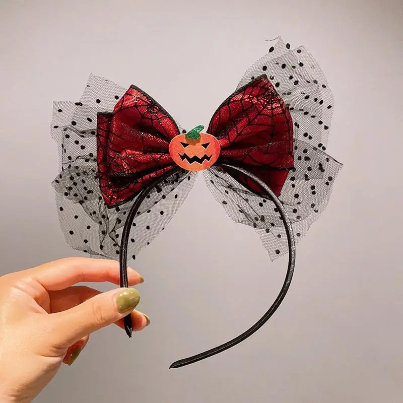 Halloween Bat Spider Web Headband with Ghost Design - Image 19