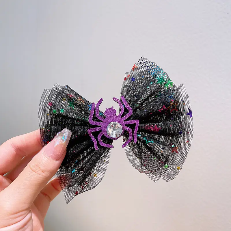 Halloween Bat Spider Web Headband with Ghost Design - Image 2