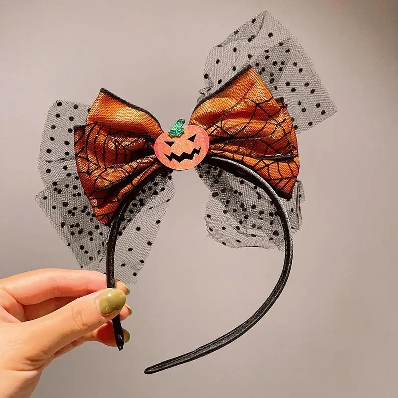 Halloween Bat Spider Web Headband with Ghost Design - Image 21