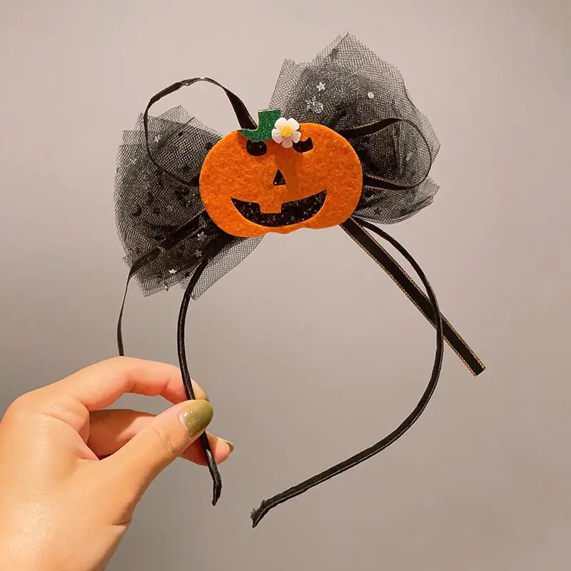 Halloween Bat Spider Web Headband with Ghost Design - Image 22