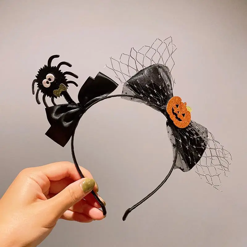 Halloween Bat Spider Web Headband with Ghost Design - Image 23