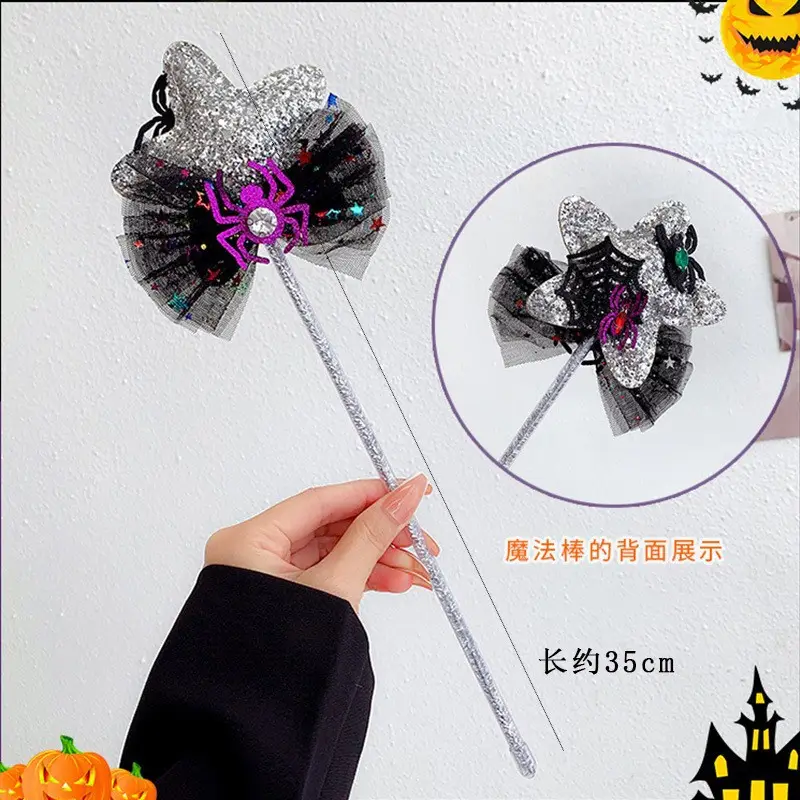 Halloween Bat Spider Web Headband with Ghost Design - Image 3
