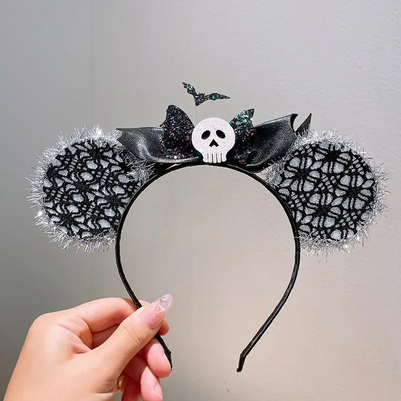 Halloween Bat Spider Web Headband with Ghost Design - Image 7