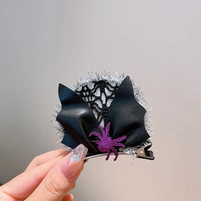 Halloween Bat Spider Web Headband with Ghost Design - Image 9