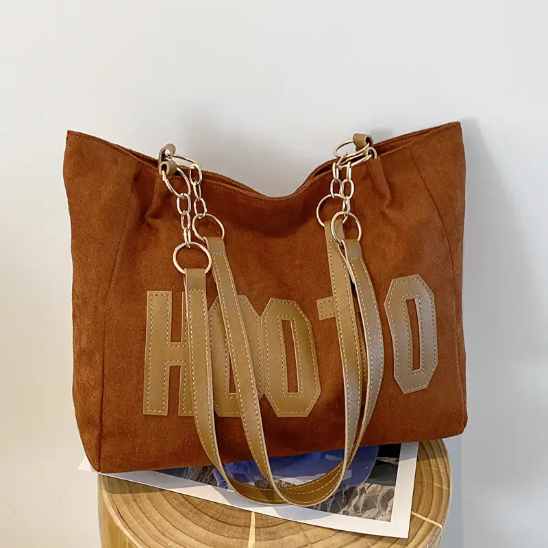 Black HDJ Logo Shoulder Bag for Women Large Capacity - Image 8