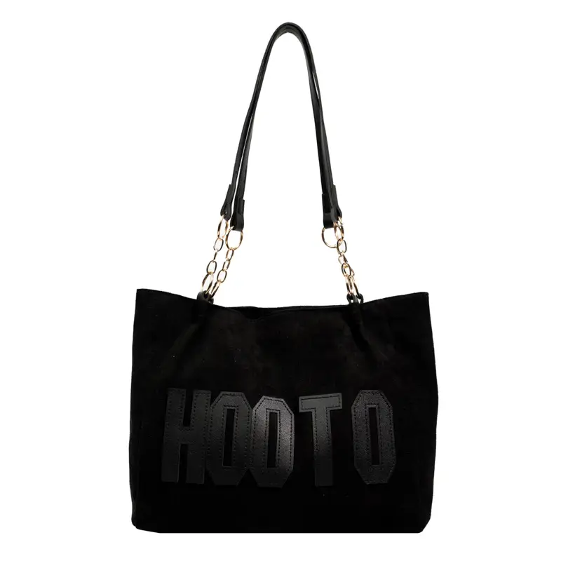 Black HDJ Logo Shoulder Bag for Women Large Capacity - Image 9