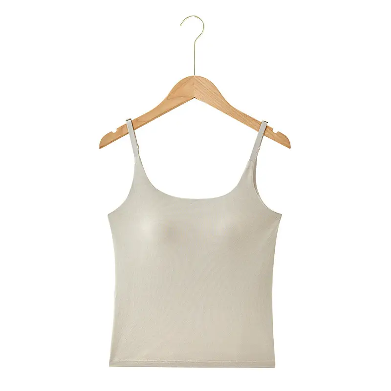 Women's Camisole with Chest Cup One Piece Yellow - Image 4