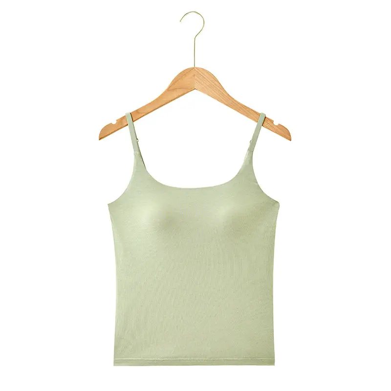 Women's Camisole with Chest Cup One Piece Yellow - Image 5