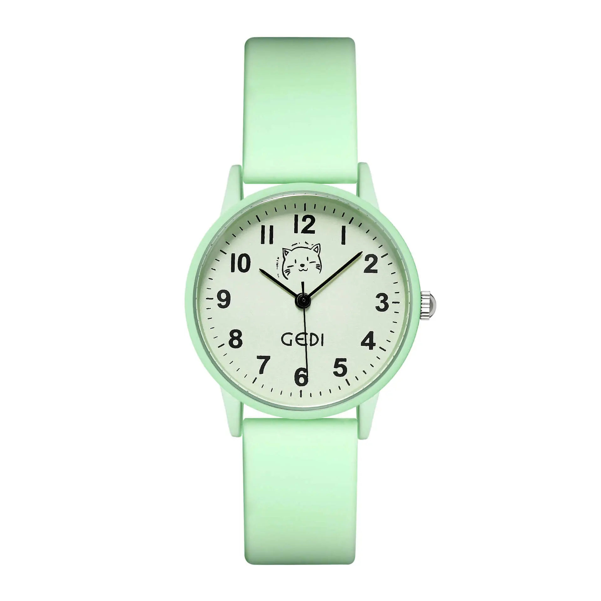 Pink Silicone Student Watch with Cartoon Dial - Image 3