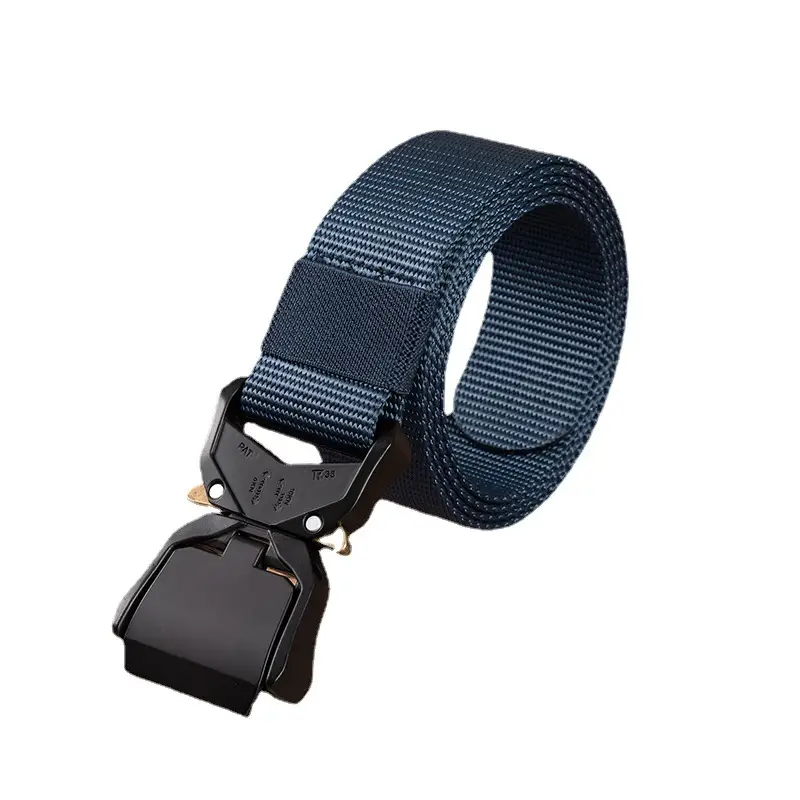 Men's Cobra Tactical Belt Double Quick-Release Aluminum Buckle Nylon Belt