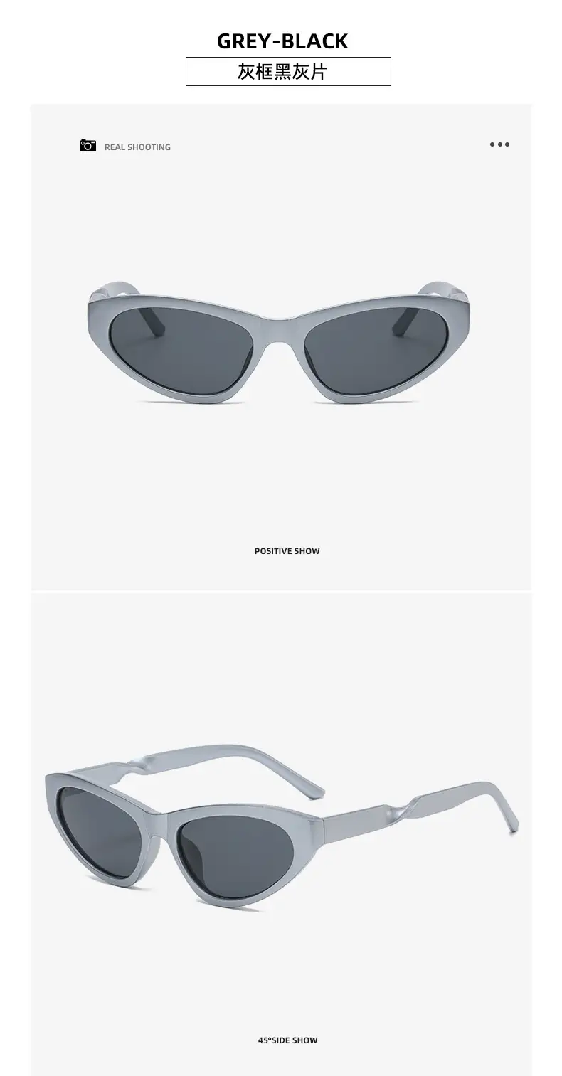 New Balencia Cat Eye Sunglasses Silver Cyberpunk Futuristic — feature 18