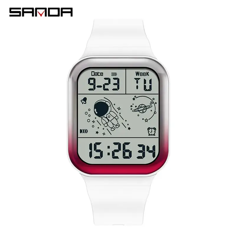Sanda Digital Astronaut Watch Blue Strap Detachable