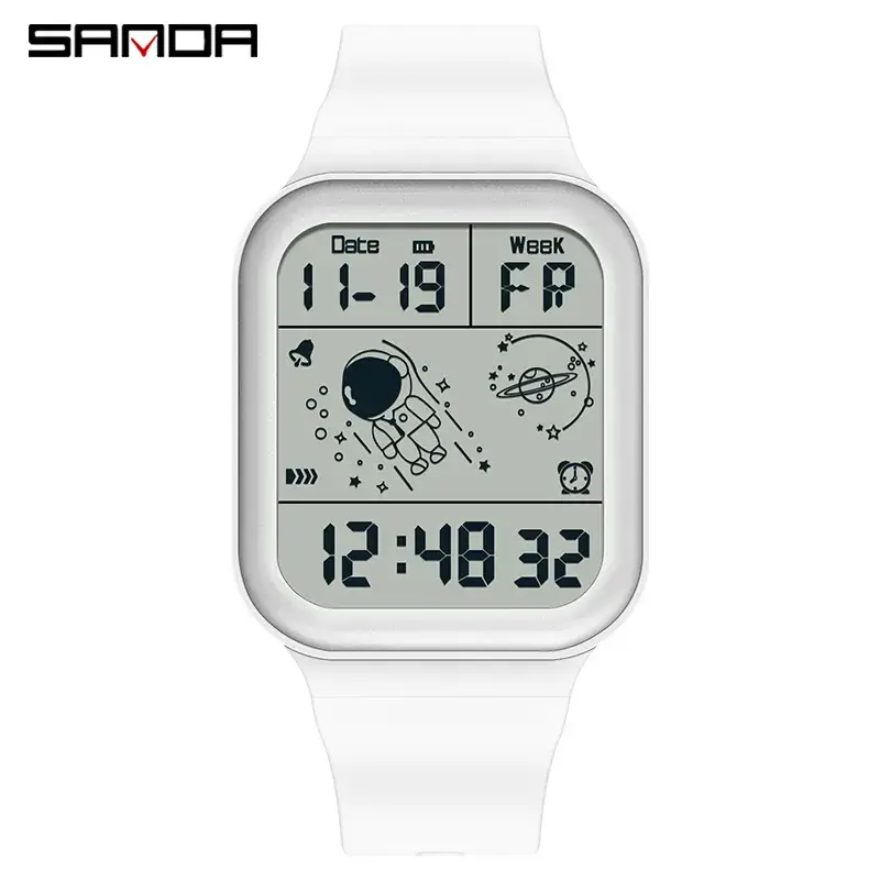 Sanda Digital Astronaut Watch Blue Strap Detachable