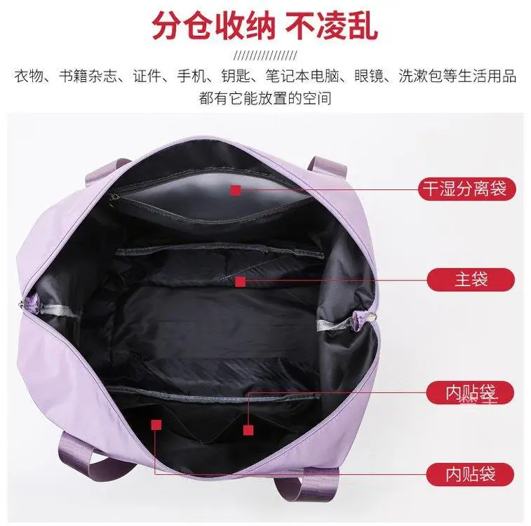 Cross-border Dry Wet Sports Bag Grey Foldable — feature 5
