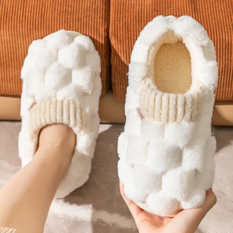 Hexagon cotton shoes white